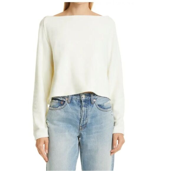 ATM Loop Terry Cotton Sweatshirt In Chalk L - Picture 1 of 9